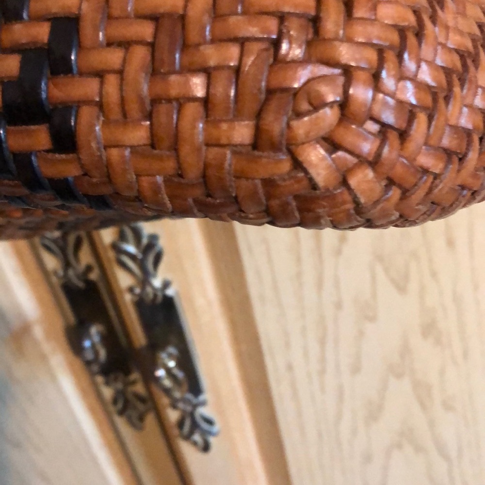 De vecchi leather woven vintage handbag - Picture 7 of 8